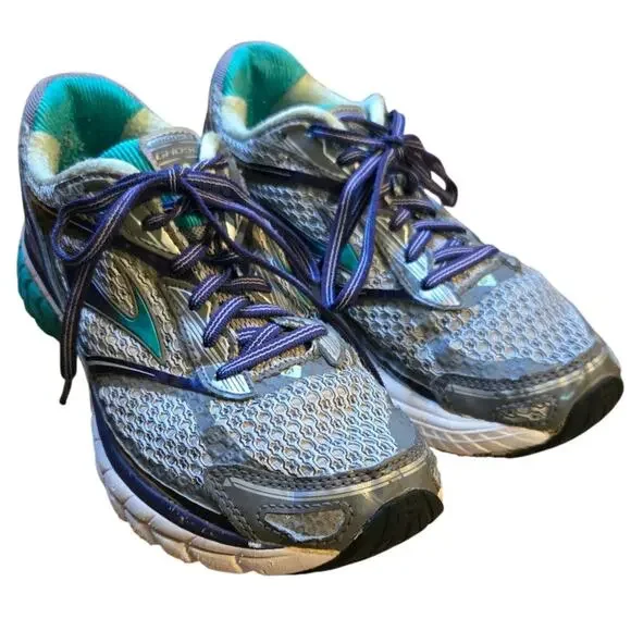 Brooks Ghost 7 'G7' Women's Running Shoes Gray/Green/Purple Size 8 Medium - Picture 3 of 12